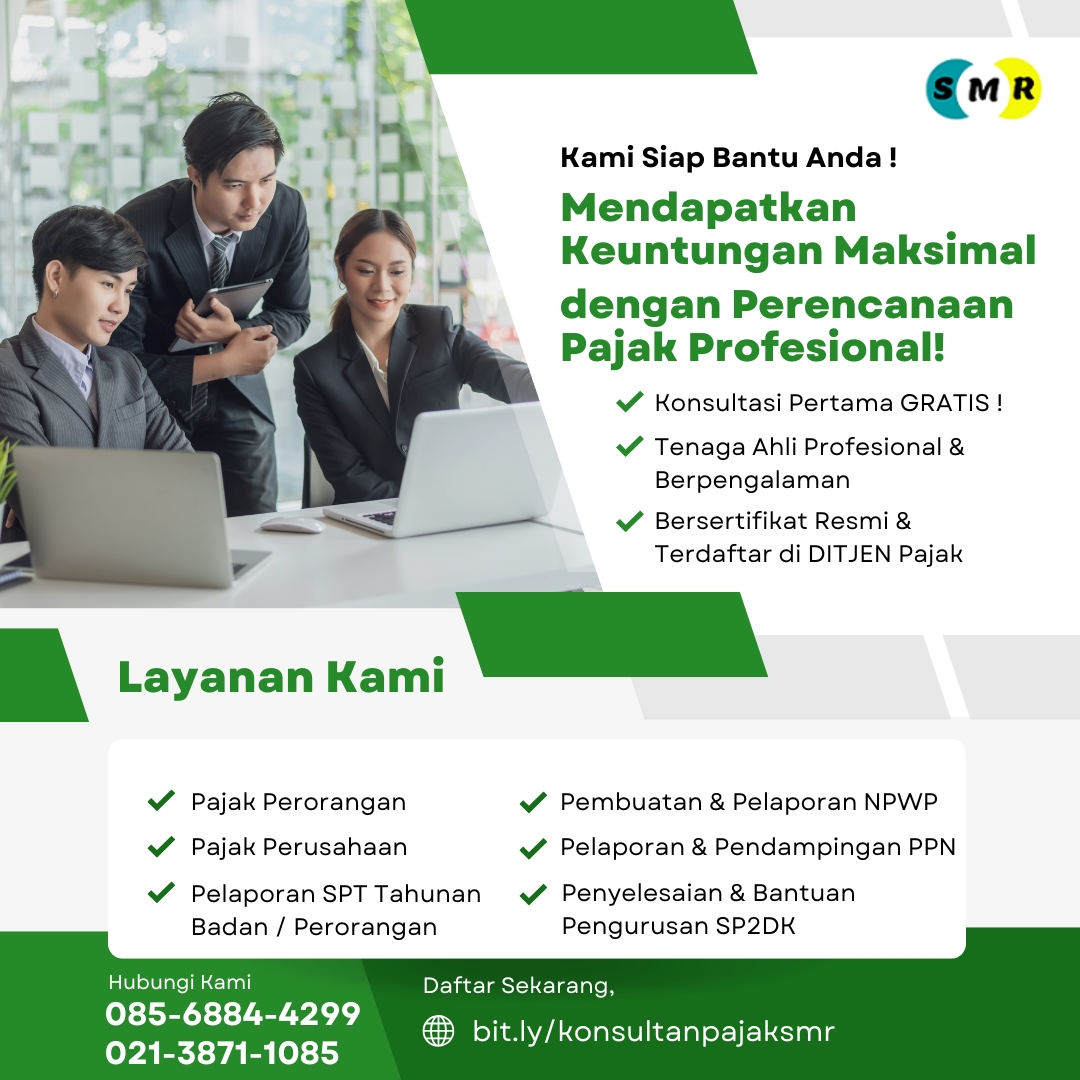 Layanan Konsultan Pajak Profesional - SMR Konsultan Pajak, Konsultasi Pajak Gratis dengan Tenaga Ahli Berpengalaman dan Bersertifikat di Bekasi.