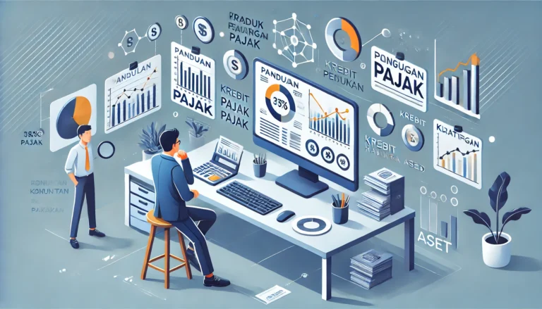 Ilustrasi panduan pajak perusahaan dengan grafik dan statistik - SMR Jasa Konsultan Pajak Profesional Terpercaya Bekasi