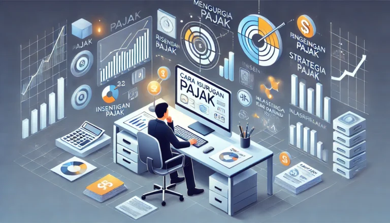 Ilustrasi pengelolaan pajak perusahaan dengan grafik dan statistik di layar komputer - SMR Jasa Konsultan Pajak Profesional Terpercaya Bekasi
