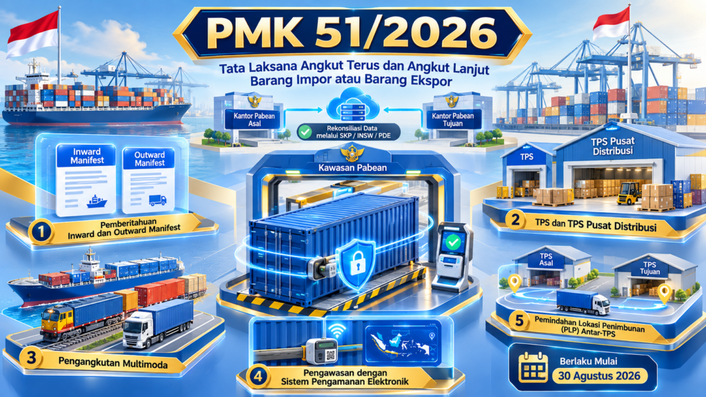 5 poin baru PMK 51/2026 tentang angkut terus dan angkut lanjut barang